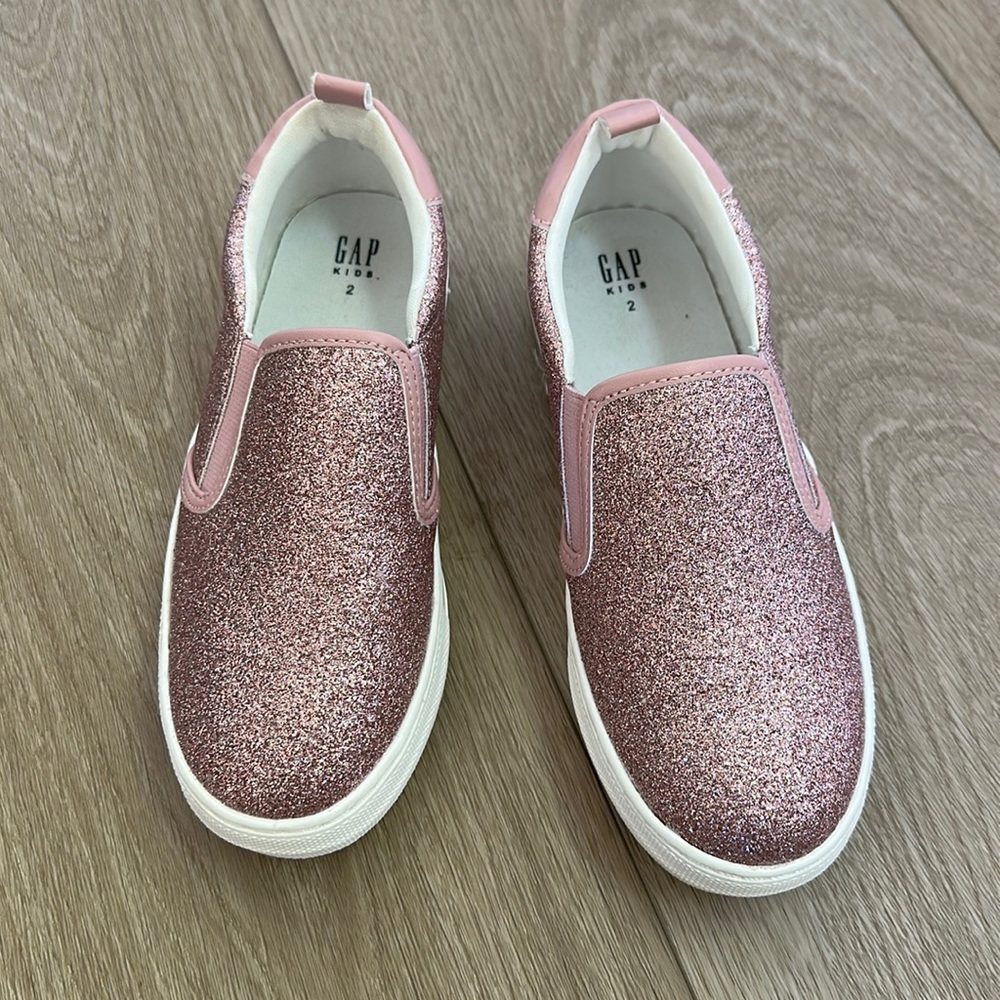 Gap Kids Girls Pink Sparkle Slip Ons